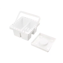 Liderpapel Cubo Limpiador de Pinceles de Plástico con Asa Transportable 13x13x9 cm Utiles Manualidades