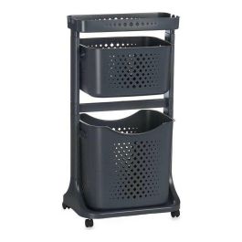 Kipit Ropero Plástico 2 Alturas con Ruedas, Antracita, 18x81x43 cm Precio: 25.95000001. SKU: S3610959
