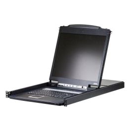 Aten CL1308 8 Puertos PS/2-USB VGA LCD KVM Switch 19" con Pantalla LED y Teclado para Rack 1U