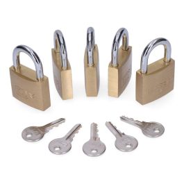 Pack 5 candados de latón arco normal 5 llaves iguales 40 mm Precio: 34.68999941. SKU: S7904314
