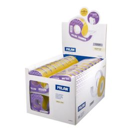 Dispensador de cinta adhesiva transparente 19mm x 33m colores surtidos milan Dispensador de cinta adhesiva transparente 19mm x 33m colores surtidos milan
