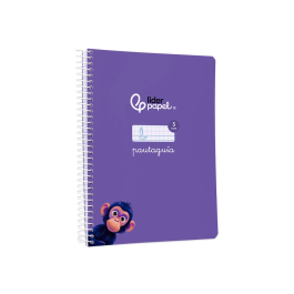 Liderpapel Cuaderno Espiral A5 Tapa Blanda 40 Hojas 75gr Cuadro Pautado 5mm Color Lila