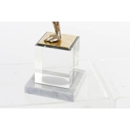 DKD Home Decor Figura Decorativa de Gimnasta Estilo Glam Dorada de Resina, Cristal y Mármol - 10 x 27 x 30 cm