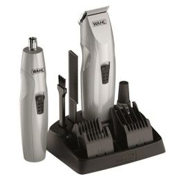 Wahl 5606-308 Cortabarbas y Recortadora de Nariz y Orejas, Precisión 2-12mm, 3 Accesorios, Cuchillas de Carbono, Portátil