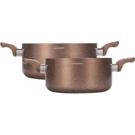 Juego de ollas - ARTHUR MARTIN - AM9820 - 20-24 cm con tapa de vidrio - Aluminio - Todas las fuentes de calor, incluida la inducción Juego de ollas - ARTHUR MARTIN - AM9820 - 20-24 cm con tapa de vidrio - Aluminio - Todas las fuentes de calor, incluida la inducción