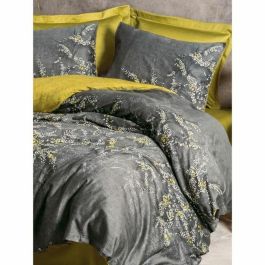 ASI8683742886624 - Juego de Cama 100% Algodón Satén, 1 Funda Nórdica 220x240 cm + 2 Fundas Almohada 60x60 cm, Antracita