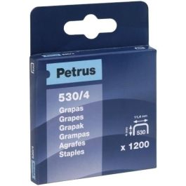 Petrus 77512 Caja 1200 Grapas Cobreadas Modelo 530/4mm Color Cobre Precio: 2.59000016. SKU: S7918139