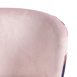 Silla Abstracto Rosa Palo Tejido-Metal 58 X 52 X 77 cm