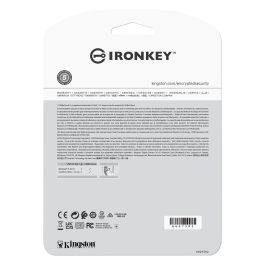 Kingston IronKey 256GB USB 3.2 Gen 1, 145 MB/s Lectura, Encriptación AES 256-bit, Plata