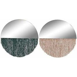 Espejo de pared DKD Home Decor Verde Dorado Flecos 50 x 0,5 x 50 cm (2 Unidades) Precio: 50.79000047. SKU: S3007947