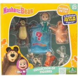 Figuras - MASHA Y EL OSO - Caja de 7 figuras con 1 sorpresa - Tamaño 5-7 cm - a partir de 3 años - MHA31