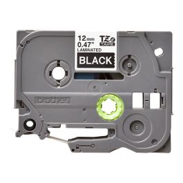 BROTHER Cinta laminada negro/blanco 12mm