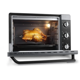 Delonghi Minihorno EO40123.S con Ventilador, Rostizador, 40L, 2000W, Negro