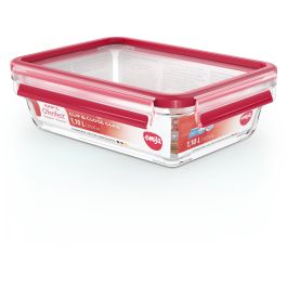 Emsa N10409 Clip & Close Glas Frischhaltedose 1.1 L Transparente/Rojo