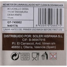 Quttin Cuchillo Deba 11 cm Colección Takamura (6 Unidades)