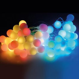 Party Lighting Guirnalda 80 LEDs Multicolor Vivos Exterior IP44 19m - 16m Luces + 3m Cable Alimentación