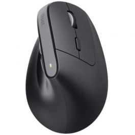 Trust Ratón Ergonómico Vertical Inalámbrico Bluetooth 2.4 GHz 6 Botones Recargable Negro, DPI Ajustable hasta 2400