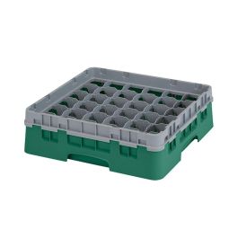 CAMBRO - 36S318-119 - Cesta de lavado 36 comp. 1 altura - 7,2 cm Ø máx. - alt. máx. 9,4 cm - 50 x 50 x 14,3 cm - Verde sherwood Precio: 45.78999975. SKU: B1EJNCNBTY