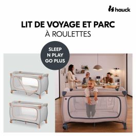 Hauck HAU1731647229433 Cuna de Viaje Sleep N Play Go Plus 60x120 cm Plegable con Ruedas desde el Nacimiento, Corcho Polvoriento