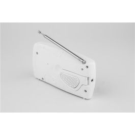 Elbe RF-52-SOB Radio Portátil Blanca AM/FM con Altavoz Integrado para Sobremesa, Fácil Uso y Diseño Elegante