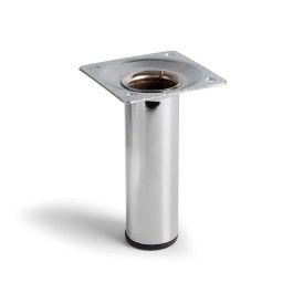 Rei Pata cilíndrica de acero cromo brillo mod.401g Ø3x10cm 2-401g.100.21 rei para muebles bajos estilo moderno
