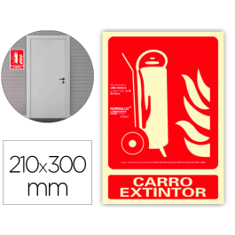 Archivo 2000 Pictograma 2000 Carro Extintor PVC Rojo Luminiscente Señal Informativa 210x300 mm Precio: 9.5000004. SKU: B17M2NB9PJ