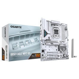 Gigabyte B850 EAGLE WIFI7 ICE Placa Base AMD AM5, DDR5 hasta 8200MHz, Wi-Fi 7, 2.5GbE, USB 3.2 Gen 2, PCIe 5.0 - 9MB85GL7E-00-G10 Gigabyte B850 EAGLE WIFI7 ICE Placa Base AMD AM5, DDR5 hasta 8200MHz, Wi-Fi 7, 2.5GbE, USB 3.2 Gen 2, PCIe 5.0 - 9MB85GL7E-00-G10