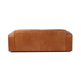 DKD Home Decor 2c24 Sofá Urban de Piel Cognac de 3 Plazas. Colección Top Sofás. Medidas: 214 Ancho x 94 Fondo x 77 Alto cm.