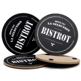 Totally Addict Juego de 4 Posavasos Industriel Diámetro 10 cm Diseños Surtidos