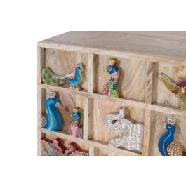 Giner y Colomer Cómoda de Madera de Mango Natural con Puertas y Relieves Artesanales