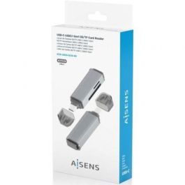 Aisens ASCR-2C10-GR Lector de Tarjetas USB-C 3.1 Gen1 para SD, Micro SD, MMC, RS-MMC, MMC Micro, Gris