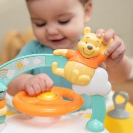 Bright Starts BRI17368 - Andador Plegable Evolutivo 2 en 1 Disney Baby Winnie con Juguete de Actividades Extraíble, Música y Luces