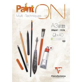 Bloc De Dibujo Clairefontaine Paint On Multitecnicas Encolado A3 250G 40H (Set de 2) Precio: 30.99000008. SKU: B1HWEL2MQK