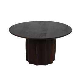 Mesa Centro Marrón Madera de Mango Salón 75 X 75 X 40 cm