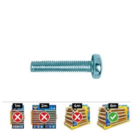 Celo Tornillo métrica alomado Philips DIN 7985 Ø6x25mm zincado - Caja 250 unid. Precio: 26.49999946. SKU: S7903741
