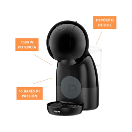 Krups Cafetera de Cápsulas Nescafé Dolce Gusto Piccolo XS 15 Bares 1500W 0.8L Negro