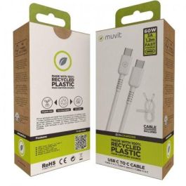 muvit for change cable Tipo C a Tipo C 3A/60W 1.2m blanco