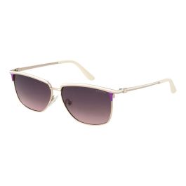 Guess Gafas GU00133 Gafas de Sol para Mujer Rectangulares Metal Beige 56 mm