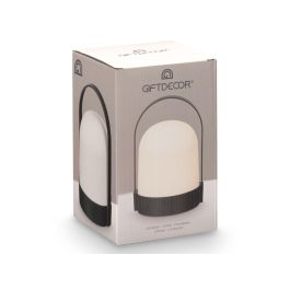 Giftdecor Lámpara Asa de Plástico PP, Luz Cálida, 14x21x13 cm, Blanco/Negro (Pilas 3xAA No Incluidas) (Set de 12)