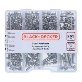 Black+Decker Surtido Tornillos Torx 265 Piezas Tx10 2,8x12mm (76u) Tx15 3,5x10mm (60u) 3,5x12mm (46u) 3,5x20mm (30u) Tx20 4x20mm (23u) 4x25mm (15u) 5x30mm (15u) Precio: 9.5000004. SKU: B1CHDPPSEZ