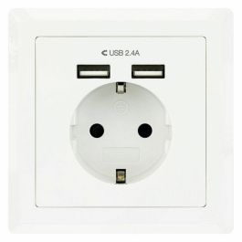 Enchufe Pared con 2 Puertos USB NANOCABLE 10.35.0010 5V/2.4A 5 V 2,4 A