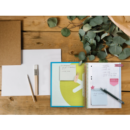 Antartik Cuaderno espiral A5 micro 120 hojas cuadro 5mm 90 gr tapa forrada color azul