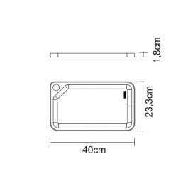 Tramontina Tabla para cortar y servir 40 x 23,3 x 1,8 cm Rectangular Madera de Teca