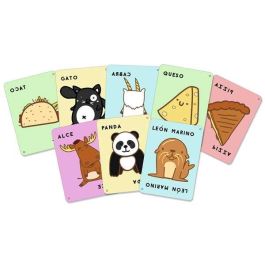 Juego taco, vuelta, cabra, queso, pizza. ¡juega con ambos lados de la mano! 64 cartas y reglas de juego. Juego taco, vuelta, cabra, queso, pizza. ¡juega con ambos lados de la mano! 64 cartas y reglas de juego.