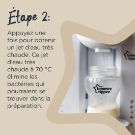 Tommee Tippee Perfect Prep Calienta Biberones y Preparador Botellas Rápido con Función Hot Shot, 37°C, Filtro Agua, Blanco