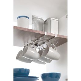 Metaltex Colgador 10 tazas 'my-mug' 28x14x6cm - Recubrimiento polytherm metallic, gancho de seguridad
