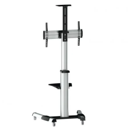 Aisens FT70TRE-037 Soporte de Suelo Inclinable para TV de 37-70" y hasta 50kg con Ruedas y Bandeja