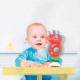 Sonajero musical dinosaurio con ventosa para sujetar en cualquier base 7x15x22 cm