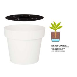 Maceta Plastico Blanca Con Reserva Agua 35Cm Ibergarden (6 Unidades) Maceta Plastico Blanca Con Reserva Agua 35Cm Ibergarden (6 Unidades)