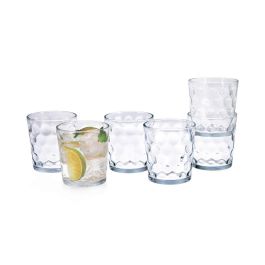 Quid Set 6 Vasos Bajos Vidrio Kata 26 cL con Relieve